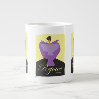 Café Gigante Regocíjate | Taza de Arte Inspirador | Mensajes de