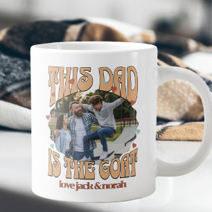 Café Gigante Retro Este Padre es la Cabra Taza de Foto