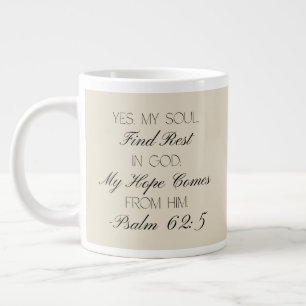 Café Gigante Salmos 62:5 Versículo Bíblico de Esperanza Taza