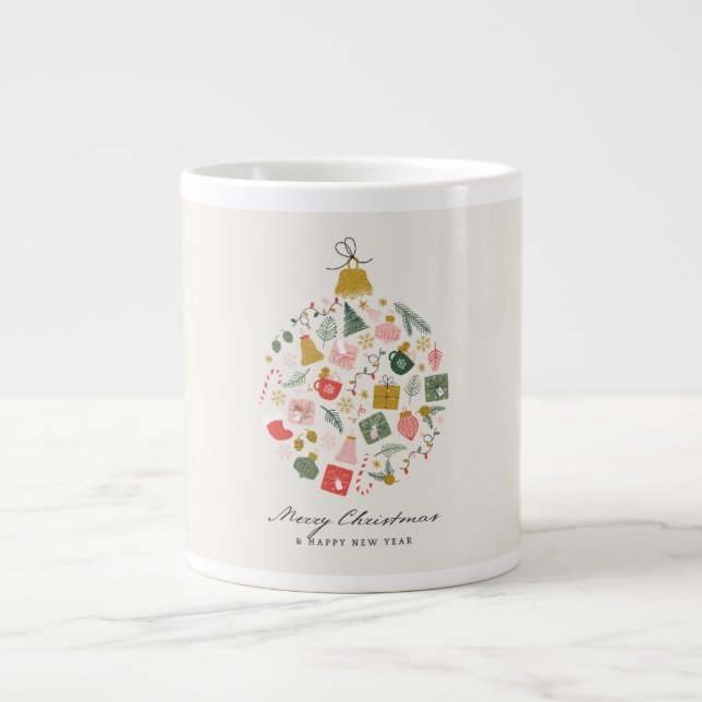 Café Gigante Taza acogedora de Navidad (Frente)