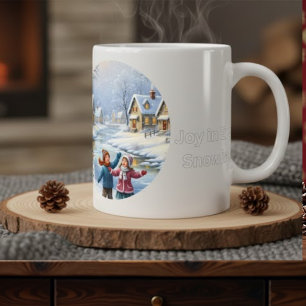 Café Gigante Taza Alegre País de las Maravillas de Invierno