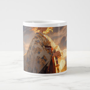 Café Gigante Taza artística de estilo anime 'Guerrero Dorado'