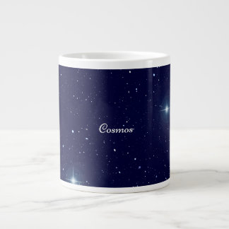 Café Gigante Taza Azul Profundo de Medianoche Cosmos Estrellado