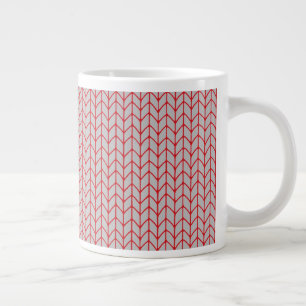 Café Gigante Taza Blanca Grande de Punto Gris Rojo
