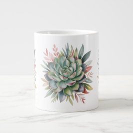 Café Gigante Taza clásica de ramillete suculento, 11 oz
