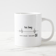 Taza con código de canción de onda de sonido perso