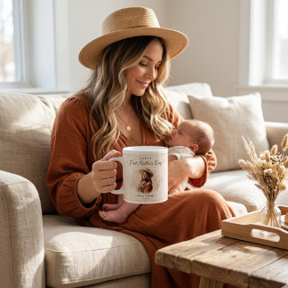 Café Gigante Taza con Foto Personalizada Feliz Primer Día de la