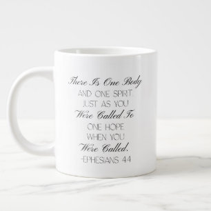 Café Gigante Taza con versículo de esperanza Efesios 4:4