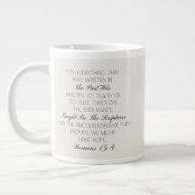Taza con versículo de esperanza Romanos 15:4