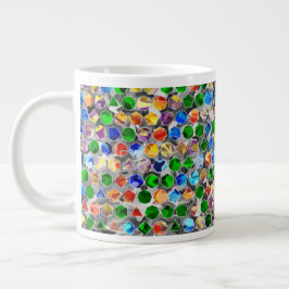 Café Gigante Taza de 20 oz con remolino de polígonos a trozos