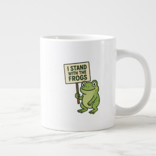 Café Gigante Taza de apoyo a la rana minimalista
