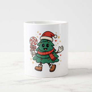 Café Gigante Taza de árbol de Navidad lindo - Diseño festivo de