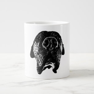 Café Gigante Taza de arte de perro Cane Corso con tinta retra