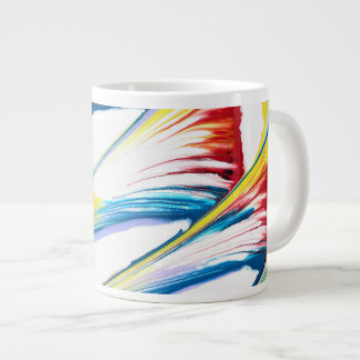 Café Gigante Taza De Bebida Abstracta De Rayas Salvajes 3 Para