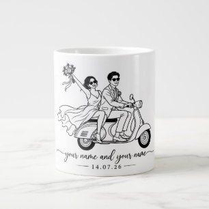 Café Gigante Taza de boda personalizada para parejas