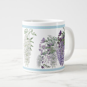 Café Gigante Taza de Botanique de la profusión de las glicinia