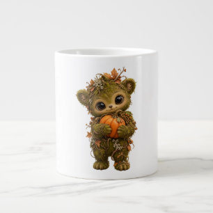 Café Gigante Taza de calabaza del oso de musgo lindo