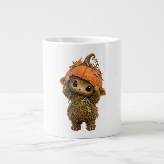 Café Gigante Taza de calabaza duende del bosque lindo