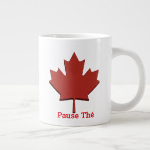 Café Gigante Taza de campamento de esmalte de hoja de arce de C