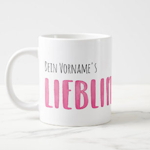 Café Gigante Taza de cariño XXL, de Lettering en color de agua