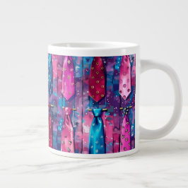 Café Gigante Taza de cerámica jumbo colección de corbatas de pa