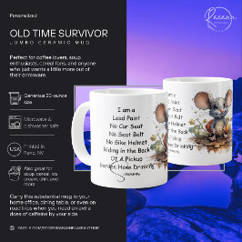 Café Gigante Taza de cerámica jumbo Old Time Survivor