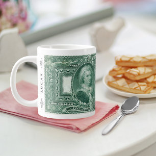 Café Gigante Taza de certificado de plata de $1 - Billete verde