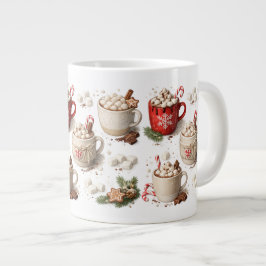 Café Gigante Taza de chocolate caliente de Navidad