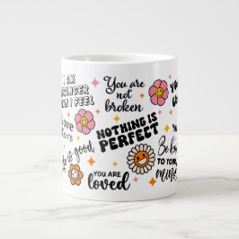 Café Gigante Taza de Citas Positivas de Salud Mental