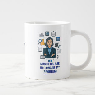Café Gigante Taza de Contador Retirado – Regalo Divertido de Ju