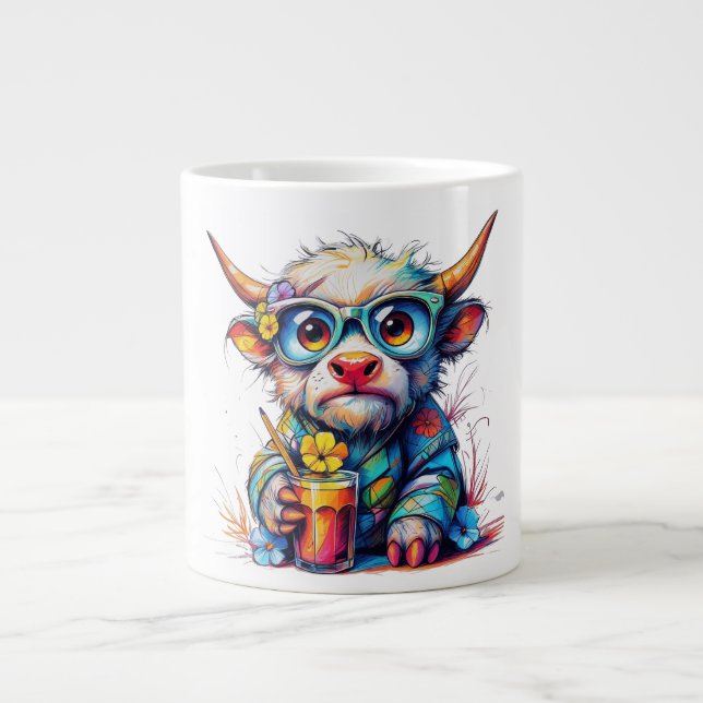 Café Gigante Taza de estado de ánimo tranquilo: Edición isla (Frente)