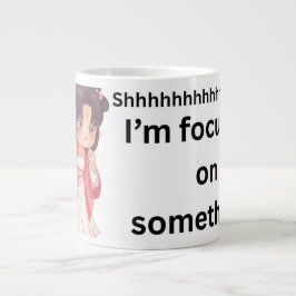 Café Gigante Taza de estudio de estilo anime 'Shhhhhh.... Me es