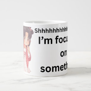 Café Gigante Taza de estudio de estilo anime 'Shhhhhh.... Me es
