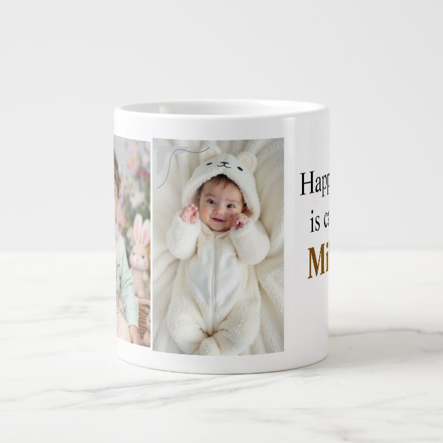 Café Gigante Taza De Foto Felicidad Personalizada Se Llama  (Frente)