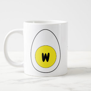 Café Gigante Taza de huevo de microondas blanca (Cocedor de hue