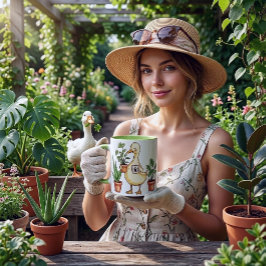 Café Gigante Taza de jardinería de ganso - Impulsado por planta