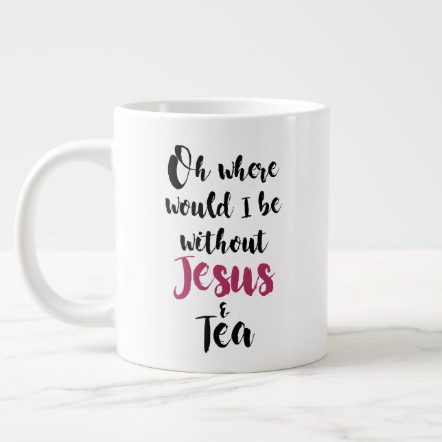 Café Gigante Taza de Jesús y del jumbo del té (Izquierda)