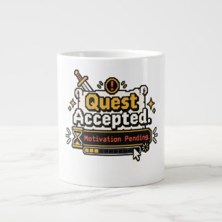 Café Gigante Taza de jugador divertido con motivación pendiente