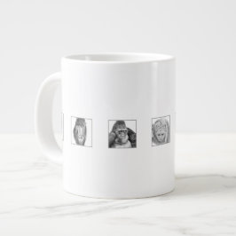 Café Gigante Taza de la Colección de Animales de Lápiz - Monos