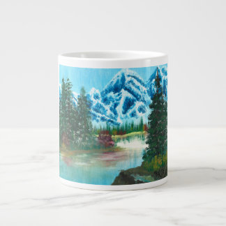 Café Gigante Taza de la corriente de la montaña