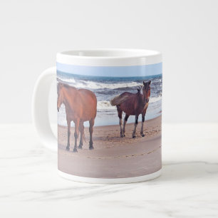 Café Gigante Taza de la fauna, caballos salvajes