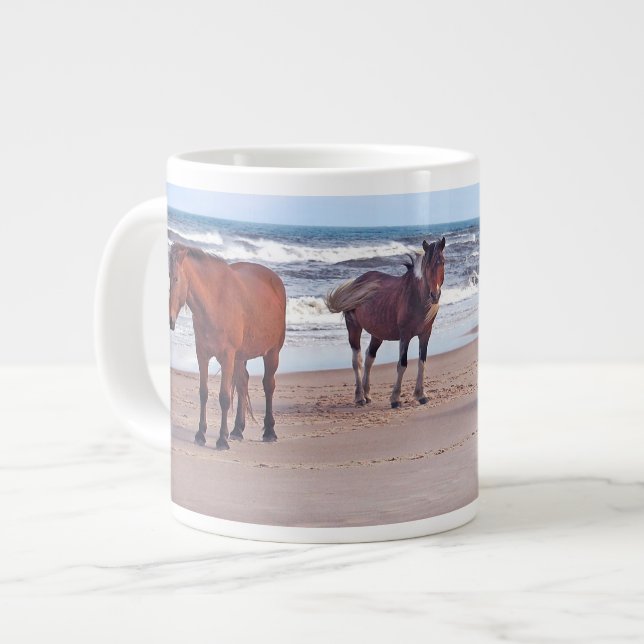 Café Gigante Taza de la fauna, caballos salvajes (Izquierda)