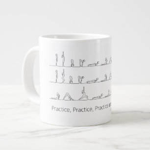 Café Gigante Taza de la yoga de Surya Namaskar_Ashtanga Vinyasa
