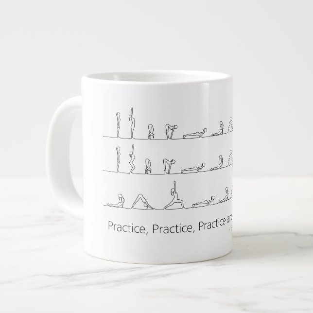 Café Gigante Taza de la yoga de Surya Namaskar_Ashtanga Vinyasa (Izquierda)
