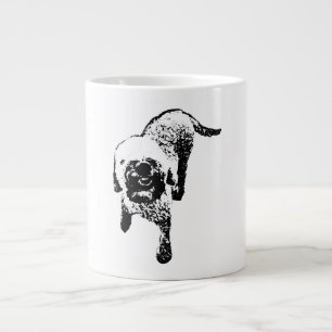 Café Gigante Taza de Lagotto Romagnolo – Estilo de Tinta Mínima