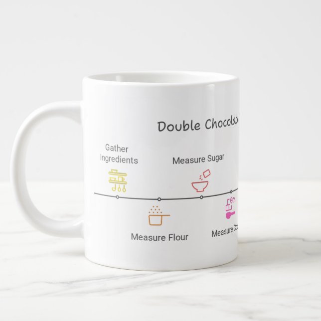 Café Gigante Taza de microondas con receta de pastel de chocola (Izquierda)