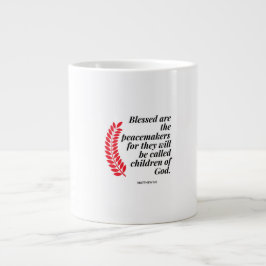 Café Gigante Taza de Navidad Bienaventurados los Pacificadores 
