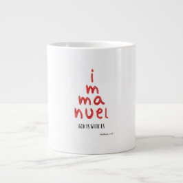 Café Gigante Taza de Navidad Immanuel Dios Está Con Nosotros 