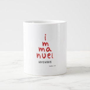 Café Gigante Taza de Navidad Immanuel Dios Está Con Nosotros 