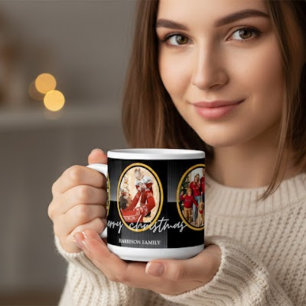 Café Gigante Taza de Navidad personalizada de Papá Noel
